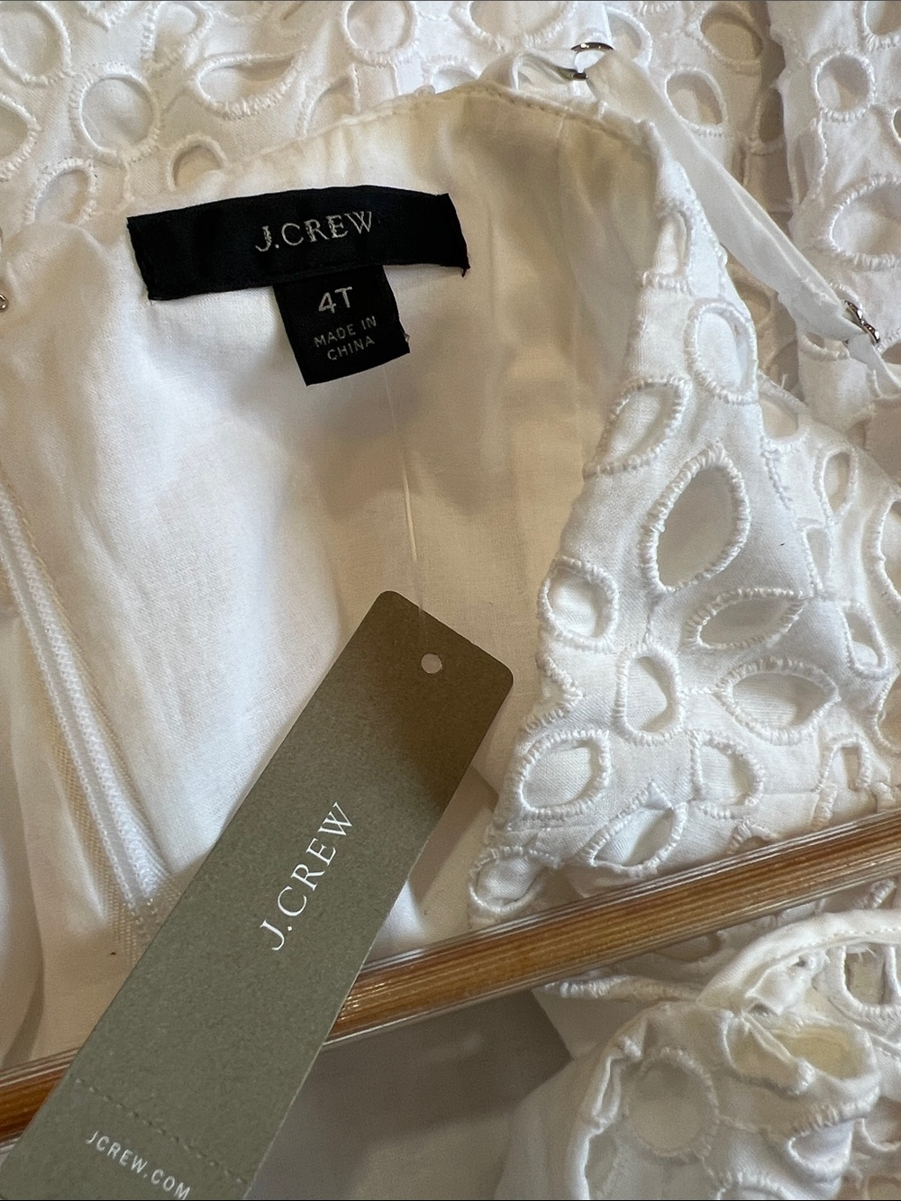 J. Crew White Eyelet Wide-Leg Jumpsuit with Flutter Straps - Picture 2 of 4